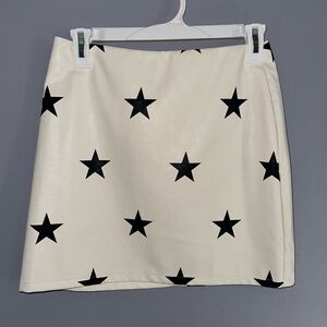 White Leather Skirt
